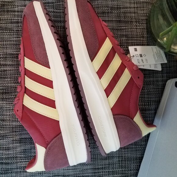 adidas Run 70s 2.0 Nylon/Suede Active Sport Gym Trainer~IH8598~Wonder Red/Yellow - Picture 2 of 11